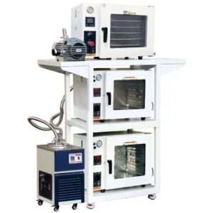Mobile Triple Vacuum Oven Station containing the following items: