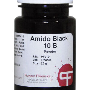Amido Black is useful for enhancing latent prints contaminated with blood.