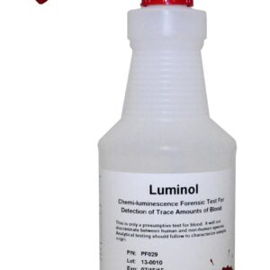 Luminol chemiluminescent method is useful in searching large areas for traces of blood.