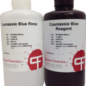 Coomassie Blue Rinse is a companion to the Stain (Item # PF30092). Aids in removing excess stain for better readability.