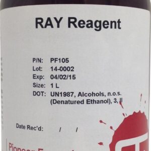 RAY is a dye used with a forensic light source or uv lamp after cyanoacrylate development of latent prints.